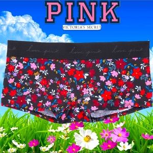 VS Pink Logo Floral Boyshort NWT